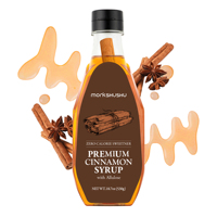 MONKSHUSHU PureCinn Keto Allulose MonkFruit Infusion Canela Sin OGM Sin Gluten Sin Azúcar Jarabe de Café Coreano 530g Sabor Natural