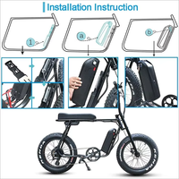Batterie Lithium-Ion 24V 36V 48V 15Ah pour Vélo Électrique, Batterie de Cadre Inférieur Ebike 72V 40Ah 60V, Adaptée aux Moteurs 5000W