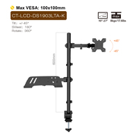 Support de bureau Charmount pour ordinateur portable et moniteur, bras double pour moniteur, support de moniteur d'ordinateur, support de bureau