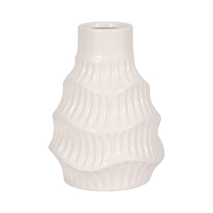 Vaso in ceramica scultorea ondulata, moderno, in gres, per soggiorno, decorazione per la casa - Product Image 3