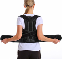 Correcteur de posture OEM X-strap en polyester et coton avec soutien dorsal croisé pour le soutien des épaules, idéal pour la cyphose, la scoliose et le confort au bureau