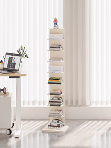 Libreria Angolare Nascosta in Ferro Battuto, Scaffale Verticale per <span class=keywords><strong>Soggiorno</strong></span>, Libreria Multilivello per <span class=keywords><strong>Studio</strong></span>, Espositore a Più Ripiani - Product Image 4