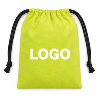 Tas Serut Katun dengan Logo Cetak Sablon Kustom yang Dapat Didaur Ulang untuk Kemasan Perhiasan, Kosmetik, Teh, dan Hadiah