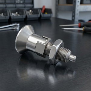 Spring Loaded Index Bolt Indexing Plungers Stainless Steel M5-M16 Polished Finish Thumb Drive System - Product Image 2
