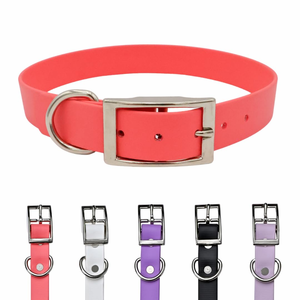 Wholesale Soft Pvc Waterproof Dog Buckle Collar Leash with Name Tag Luxury Fashion Adjustable Dog Collar Lead Set - Product Image 3