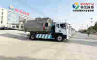 Dongfeng D9-Camion à ordures compacteur manuel 4x2 Hyundai Sanitation Vehicle avec compartiment moteur/moteur amovible