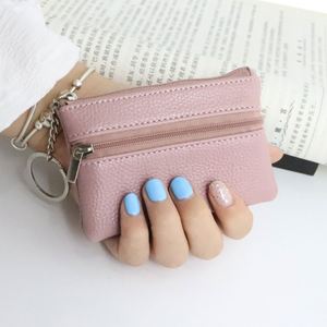 Factory Direct Price Women Coin Purse Customizable Logo ODM OEM <b>Small</b> Promotional <b>Gift</b> Set Lychee Pattern Mini Pouch - Product Image 4