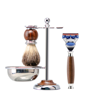 YY Cao Cấp Cạo Râu Dao Cạo Kit Cho Nam Giới <span class=keywords><strong>Mach</strong></span> <span class=keywords><strong>5</strong></span> Dao Cạo Với Lửng Bàn Chải Tóc Cơ Sở Nặng Cạo Râu Đứng Bát Bộ Quà Tặng - Product Image 2