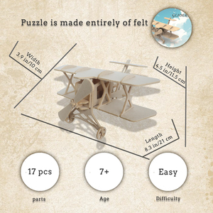 Modèle d'avion 3D en feutre non tissé léger éducatif pour enfants, puzzle DIY, décoration de chambre, jouet intéressant, choix de cadeau - Product Image 5