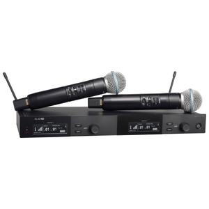 ระบบไมโครโฟนไร้สาย UHF ระดับมืออาชีพ SLXD24D B58 2 ช่องสัญญาณ รุ่น SM Beta58 Beta87A สำหรับโบสถ์ โรงเรียน SLXD4 - Product Image 1