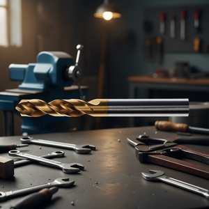 Broca helicoidal HSS-Co de 10 mm con revestimiento de TiN autocentrante para perforación de metal - Product Image 3