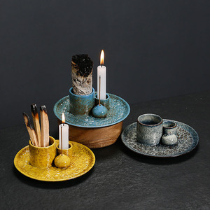Keramik-Aromatherapie-Kerzenhalter und Holzkohle-Räucherstäbchenhalter Geeignet für Wohnraumdekoration - Product Image 5