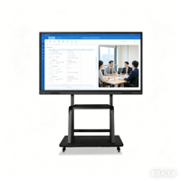 Tableau blanc interactif 4K tout-en-un avec haut-parleur intégré, écran tactile 40 points, système d'exploitation Android/Windows pour conférence à distance