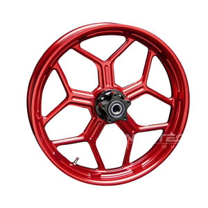 Rines de Motocicleta XINLAI Personalizados en Rojo Dorado, de 7 Radios, Aleación de Aluminio Forjado CNC, para Modificación/Actualización de -Davidson - Product Image 1