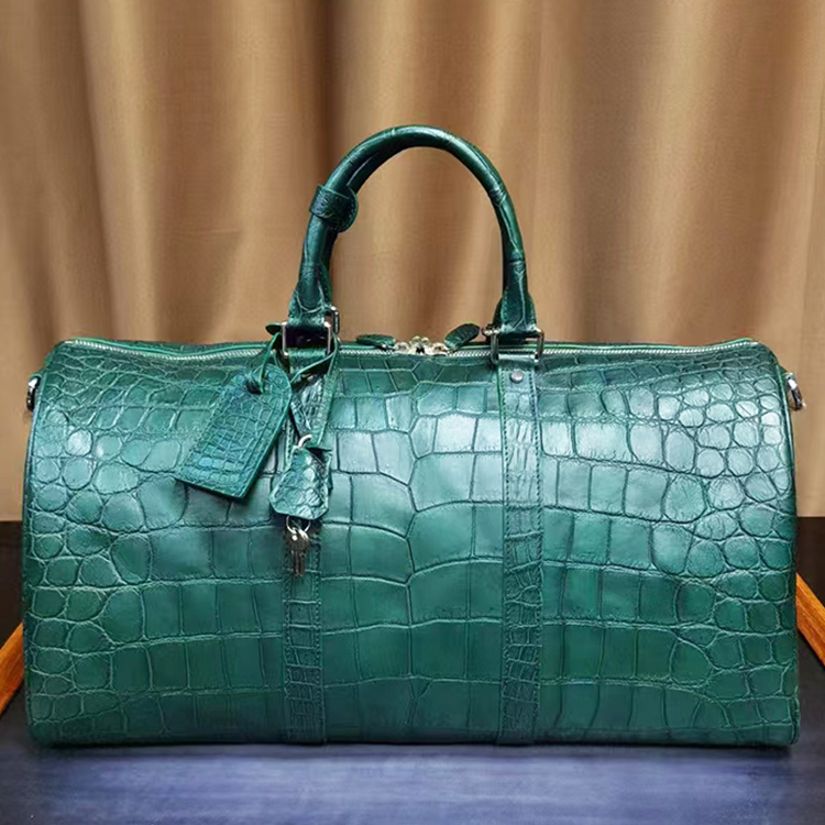 ANNI RIEL Sac D'affaires En Cuir à Motif Crocodile Pour Homme