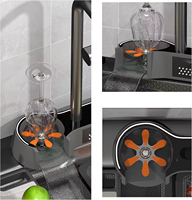 Robinet de cuisine intelligent FSH avec écran LED, contrôle de la température, fonction cascade, purification de l'eau, un seul bol, un porte-savon inclus