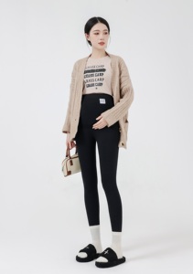 Pantalon de <span class=keywords><strong>Maternité</strong></span> Grande Taille en Coton, <span class=keywords><strong>Legging</strong></span> d'Hiver à Taille Haute Soutien Ventre Doublé <span class=keywords><strong>Polaire</strong></span> - Product Image 3