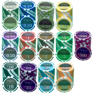 2025 High Quality Custom Logo Ceramic ABS <b>Clay</b> Poker Chips and Tray Wholesale Promotions for Gaming - Product Image 2