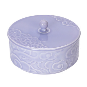 Plato de Cerámica para Frutas con Tapa, Redondo, de Porcelana, Diseño Zen de Nubes, Estilo Chino, Tazón para Té, Bocadillos, Postres y Dulces - Product Image 5