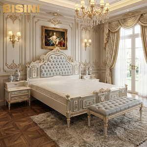 <span class=keywords><strong>Lit</strong></span> en bois sculpté d'inspiration princesse française avec tête de <span class=keywords><strong>lit</strong></span> capitonnée bleue, détails peints à la main, <span class=keywords><strong>lit</strong></span> élégant pour les chambres de filles - Product Image 5