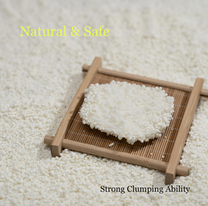 Areia para Gato Antibacteriana Branca de Mandioca Biodegradável à Base de Plantas com Sensação de Almofada Macia, Agregação Rápida e Fácil de Coletar - Product Image 2