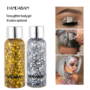 HANDAIYAN Teras Glitter Body Gel Oil, Gel <span class=keywords><strong>de</strong></span> Maquillaje con Lentejuelas Láser para Rostro, Cuerpo, Cabello, Manicura, Polvo <span class=keywords><strong>de</strong></span> Lentejuelas DIY, 9 Colores - Product Image 4