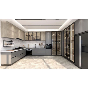 Outdoor solution selection plywood drawer and cabinet built-in BBQ grill MDF outdoor kitchen cabinets