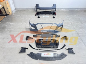 XLstyling nuovo Bodykit per <span class=keywords><strong>AUDI</strong></span> <span class=keywords><strong>A6</strong></span> S6 C8 Avant <span class=keywords><strong>2019</strong></span> + Upgrade a RS6 Look stile paraurti anteriore posteriore con tubi di scarico - Product Image 1