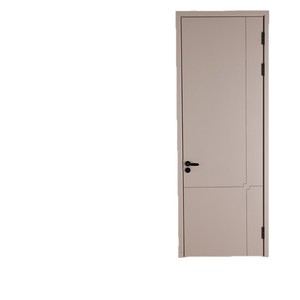 Puerta Interior Minimalista de Madera Sólida con Aislamiento Acústico para Dormitorio, Apertura Manual, Superficie Acabada - Product Image 5
