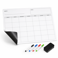 Calendrier magnétique en papier personnalisé et tableau de notes pour réfrigérateur, grille de planification hebdomadaire et mensuelle pour la maison, le bureau et l'école