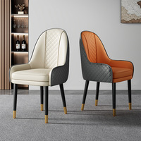 Chaises empilables modernes et simples, chaises de salle à manger italiennes de luxe pour hôtel et restaurant, dossier rembourré, pour une utilisation en cuisine