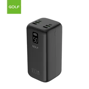 GOLF Portable Supplier Power Banks LCD Display 4 USB Ports Wholesale High Capacity 100W Fast Charging Power Bank For Outdoor