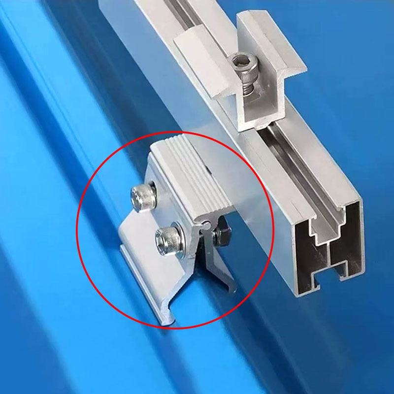 NuaSol Photovoltaic Trapezoidal Sheet Metal Roof Mounting Set Mounting, Bracket For 2 Modules T-profile 40cm - View #5