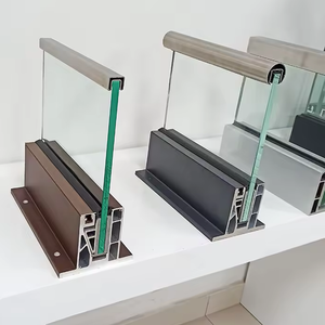 Barandilla de Vidrio con Canal en U de Aluminio, Pasamanos para Terraza, Abrazadera de Vidrio sin Marco, Accesorios para Barandilla - Product Image 2