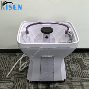 อ่างสระผมเคลื่อนที่สำหรับร้านเสริมสวย ยี่ห้อ Kisen Factory พร้อมระบบหมุนเวียนน้ำ Zen-flow ใช้งานง่าย - Product Image 5