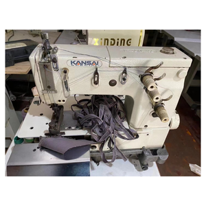 Machine à coudre industrielle d'occasion Kansai B2000C à 2 aiguilles, point de chaînette double, <span class=keywords><strong>pour</strong></span> la fabrication de passants de ceinture - Product Image 1