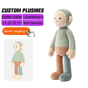 Marionnette en peluche humanoïde personnalisée à couleurs contrastées, design simple, super douce, rembourrée en coton PP, service personnalisé - Product Image 1