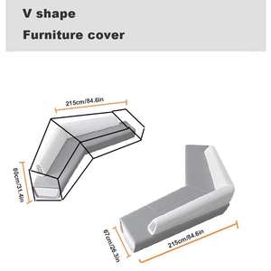 Funda para Muebles de Jardín en Forma de V, Transpirable, Impermeable, con Protección UV, de Tela Oxford, para Sofá - Product Image 2