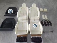 Sièges baquet en fibre de carbone A3 A4 A5 A6 A7 A8 Q3 Q5 Q7 pour toutes les voitures Audi à RS, accessoires de voiture, sièges sport de course, design en cuir personnalisé