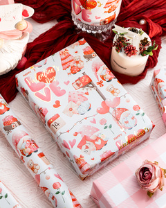 กระดาษห่อของขวัญเคลือบอลูมิเนียมลายรักแท้สำหรับวันวาเลนไทน์ - Product Image 5