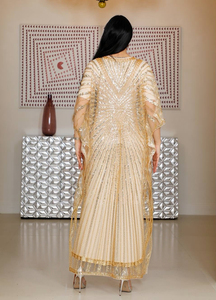 Abayas élégantes pour femmes, robe musulmane, manches chauve-souris ornées de perles et de paillettes, kaftan, robe de soirée formelle de Dubaï pour les fêtes et les mariages - Product Image 2