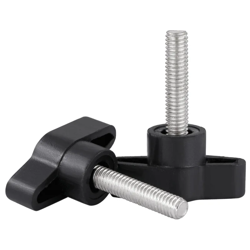 Atacado Plastic Head T-knob Thumb Screw Com Asa Borboleta Polegar Parafusos Thumbscrew M4 M5 M6 M8