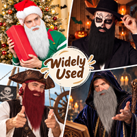Longue fausse barbe multicolore de 40 cm, accessoire de déguisement de pirate, poils faciaux pour jeux de rôle, Halloween, Noël, cosplay, fêtes et événements