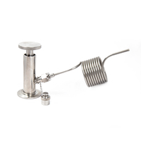 Válvula de Muestreo Manual de CO2 para Cerveza, Tipo Espiral, Acero Inoxidable SS304, 1.5 Pulgadas, Compatible con Equipos de Cerveza y Agua