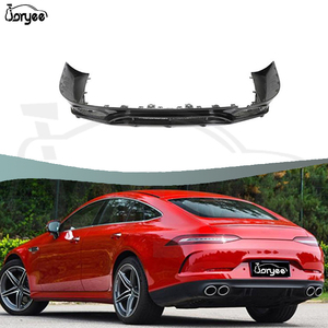 Joryee Diffuseur de pare-chocs arrière en fibre de carbone Spoiler d'échappement Kit de carrosserie Pièces détachées pour Mercedes Benz <span class=keywords><strong>AMG</strong></span> <span class=keywords><strong>GT</strong></span> X290 2019 Tuning Accessory - Product Image 2