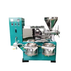 Automatic Spiral cold Oil Expeller mini soybean oil press machine with oil filter 6YL-100 model