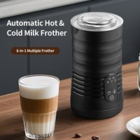 Nouveauté 2026 : Mousseur à lait électrique magnétique automatique 5-en-1 OEM, chaud et froid, pour Cappuccino, Latte, Chocolat Chaud