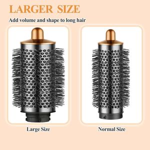 Cepillo Redondo Grande para Dar Volumen, Compatible con <span class=keywords><strong>Dyson</strong></span> <span class=keywords><strong>Airwrap</strong></span>, Níquel/Cobre, Voluminizador Ovalado Grande para un Peinado con Volumen - Product Image 2