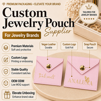 Veganes PU-Leder Schmuck-Etui mit Goldener Druckknopf-Verschluss, Individuell Geprägtes Logo, Großhandel Geschenkverpackung Aufbewahrungstasche für Ringe