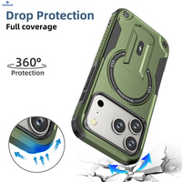 Étui de téléphone UNIGRACE avec sangle bandoulière, protection blindée, béquille magnétique, vente en gros pour iPhone 16 17 Pro Max, étuis de téléphone professionnels
